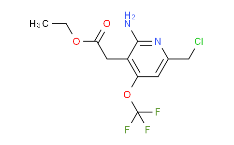 Ethyl 2-amino-6-(chloromethyl)-4-(trifluoromethoxy)pyridine-3-acetate