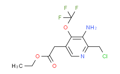 Ethyl 3-amino-2-(chloromethyl)-4-(trifluoromethoxy)pyridine-5-acetate