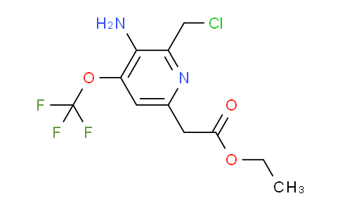 Ethyl 3-amino-2-(chloromethyl)-4-(trifluoromethoxy)pyridine-6-acetate