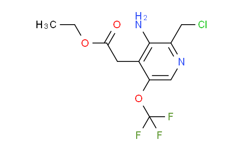 Ethyl 3-amino-2-(chloromethyl)-5-(trifluoromethoxy)pyridine-4-acetate