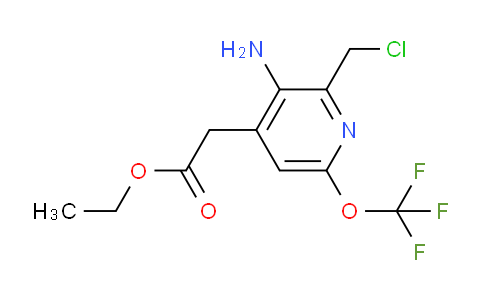Ethyl 3-amino-2-(chloromethyl)-6-(trifluoromethoxy)pyridine-4-acetate