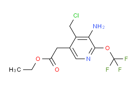 Ethyl 3-amino-4-(chloromethyl)-2-(trifluoromethoxy)pyridine-5-acetate