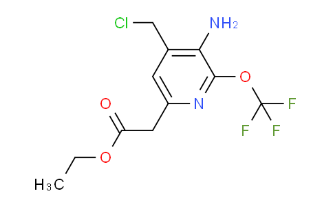 Ethyl 3-amino-4-(chloromethyl)-2-(trifluoromethoxy)pyridine-6-acetate