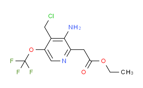 Ethyl 3-amino-4-(chloromethyl)-5-(trifluoromethoxy)pyridine-2-acetate