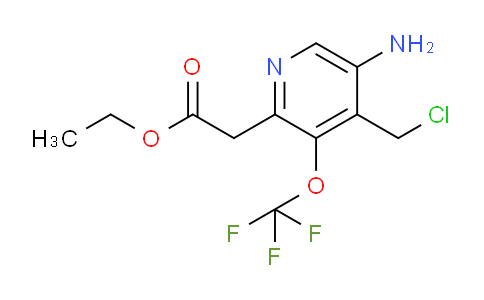 Ethyl 5-amino-4-(chloromethyl)-3-(trifluoromethoxy)pyridine-2-acetate