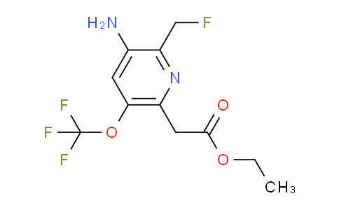 Ethyl 3-amino-2-(fluoromethyl)-5-(trifluoromethoxy)pyridine-6-acetate
