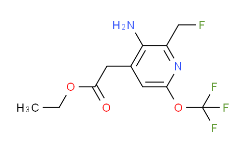 Ethyl 3-amino-2-(fluoromethyl)-6-(trifluoromethoxy)pyridine-4-acetate