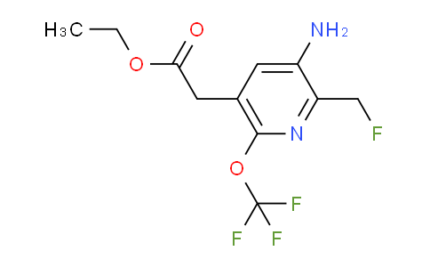 Ethyl 3-amino-2-(fluoromethyl)-6-(trifluoromethoxy)pyridine-5-acetate