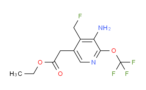 Ethyl 3-amino-4-(fluoromethyl)-2-(trifluoromethoxy)pyridine-5-acetate