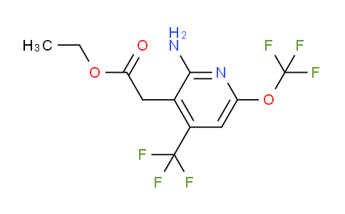 Ethyl 2-amino-6-(trifluoromethoxy)-4-(trifluoromethyl)pyridine-3-acetate