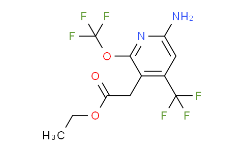Ethyl 6-amino-2-(trifluoromethoxy)-4-(trifluoromethyl)pyridine-3-acetate