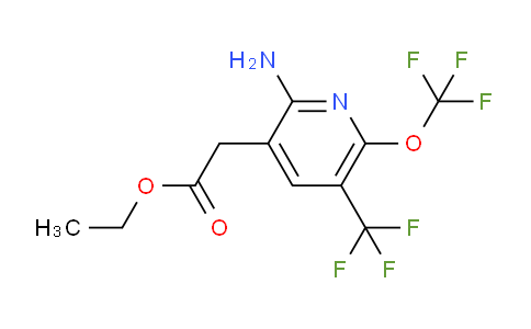 Ethyl 2-amino-6-(trifluoromethoxy)-5-(trifluoromethyl)pyridine-3-acetate