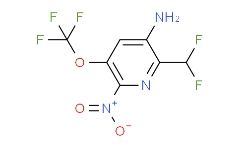 3-Amino-2-(difluoromethyl)-6-nitro-5-(trifluoromethoxy)pyridine