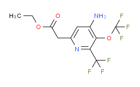 Ethyl 4-amino-3-(trifluoromethoxy)-2-(trifluoromethyl)pyridine-6-acetate