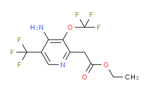 Ethyl 4-amino-3-(trifluoromethoxy)-5-(trifluoromethyl)pyridine-2-acetate