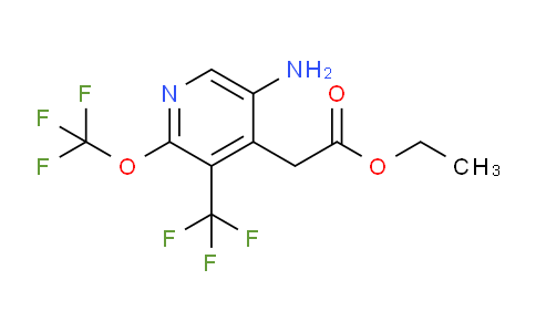 Ethyl 5-amino-2-(trifluoromethoxy)-3-(trifluoromethyl)pyridine-4-acetate
