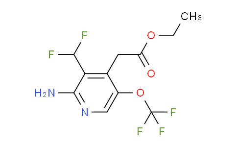 Ethyl 2-amino-3-(difluoromethyl)-5-(trifluoromethoxy)pyridine-4-acetate