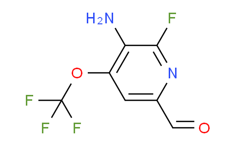 3-Amino-2-fluoro-4-(trifluoromethoxy)pyridine-6-carboxaldehyde