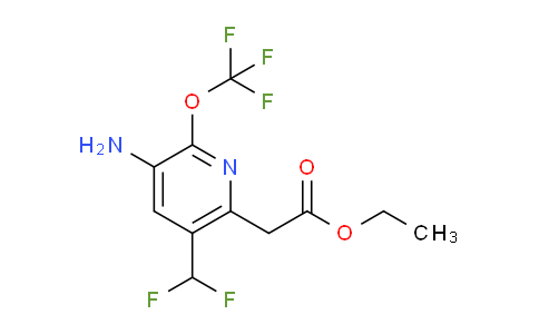 AM19397 | 1804393-37-0 | Ethyl 3-amino-5-(difluoromethyl)-2-(trifluoromethoxy)pyridine-6-acetate