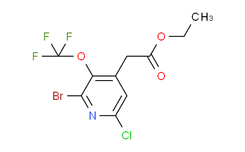 Ethyl 2-bromo-6-chloro-3-(trifluoromethoxy)pyridine-4-acetate