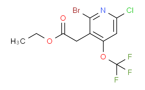 Ethyl 2-bromo-6-chloro-4-(trifluoromethoxy)pyridine-3-acetate