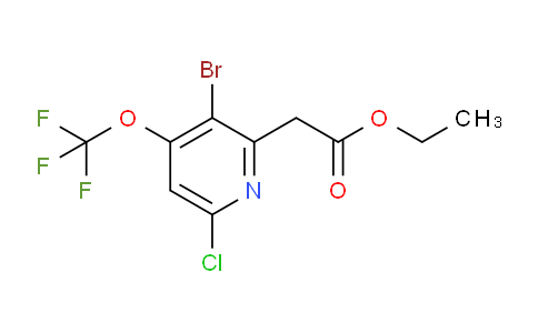 Ethyl 3-bromo-6-chloro-4-(trifluoromethoxy)pyridine-2-acetate