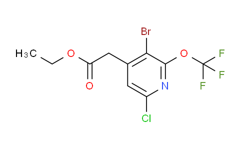 Ethyl 3-bromo-6-chloro-2-(trifluoromethoxy)pyridine-4-acetate