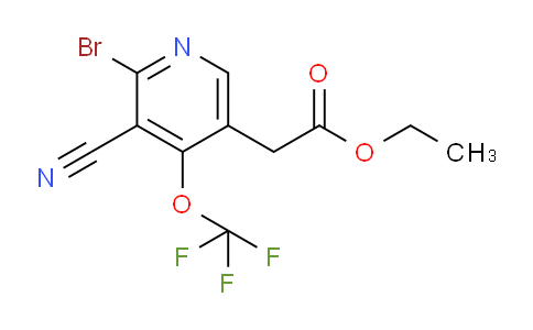 Ethyl 2-bromo-3-cyano-4-(trifluoromethoxy)pyridine-5-acetate