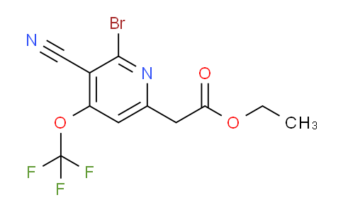 Ethyl 2-bromo-3-cyano-4-(trifluoromethoxy)pyridine-6-acetate