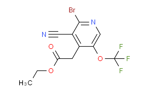 Ethyl 2-bromo-3-cyano-5-(trifluoromethoxy)pyridine-4-acetate
