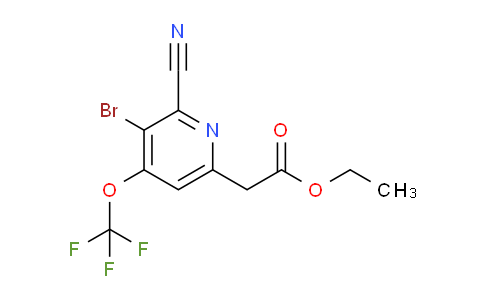 Ethyl 3-bromo-2-cyano-4-(trifluoromethoxy)pyridine-6-acetate