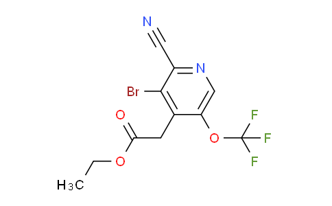 Ethyl 3-bromo-2-cyano-5-(trifluoromethoxy)pyridine-4-acetate