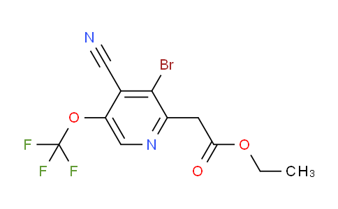 Ethyl 3-bromo-4-cyano-5-(trifluoromethoxy)pyridine-2-acetate