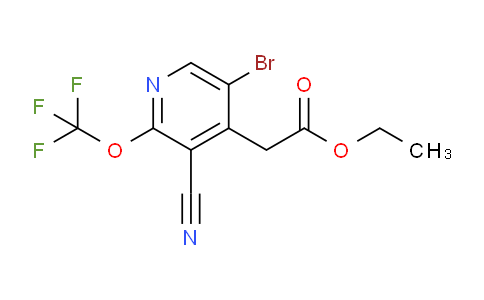 Ethyl 5-bromo-3-cyano-2-(trifluoromethoxy)pyridine-4-acetate
