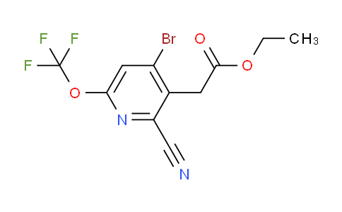 Ethyl 4-bromo-2-cyano-6-(trifluoromethoxy)pyridine-3-acetate