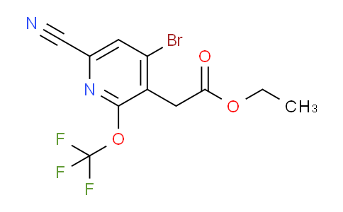 Ethyl 4-bromo-6-cyano-2-(trifluoromethoxy)pyridine-3-acetate