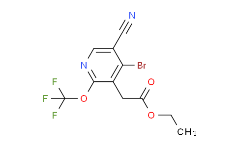 Ethyl 4-bromo-5-cyano-2-(trifluoromethoxy)pyridine-3-acetate