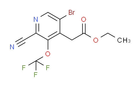 Ethyl 5-bromo-2-cyano-3-(trifluoromethoxy)pyridine-4-acetate