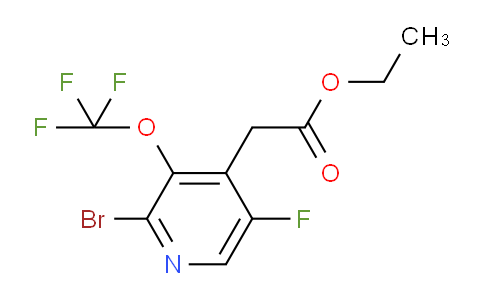 Ethyl 2-bromo-5-fluoro-3-(trifluoromethoxy)pyridine-4-acetate