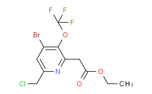 Ethyl 4-bromo-6-(chloromethyl)-3-(trifluoromethoxy)pyridine-2-acetate