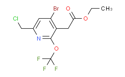 Ethyl 4-bromo-6-(chloromethyl)-2-(trifluoromethoxy)pyridine-3-acetate