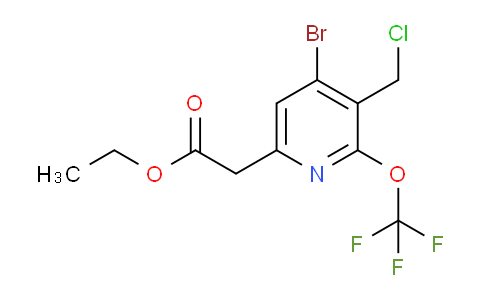 Ethyl 4-bromo-3-(chloromethyl)-2-(trifluoromethoxy)pyridine-6-acetate