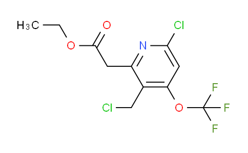 Ethyl 6-chloro-3-(chloromethyl)-4-(trifluoromethoxy)pyridine-2-acetate