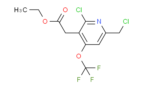 Ethyl 2-chloro-6-(chloromethyl)-4-(trifluoromethoxy)pyridine-3-acetate