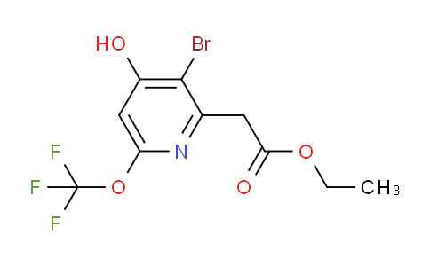 Ethyl 3-bromo-4-hydroxy-6-(trifluoromethoxy)pyridine-2-acetate