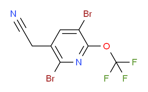 3,6-Dibromo-2-(trifluoromethoxy)pyridine-5-acetonitrile