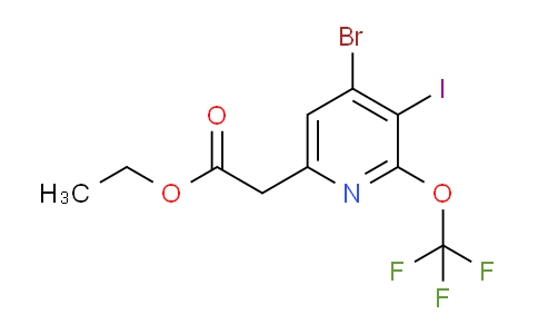 Ethyl 4-bromo-3-iodo-2-(trifluoromethoxy)pyridine-6-acetate