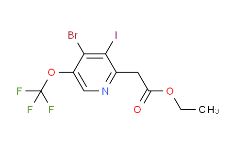 Ethyl 4-bromo-3-iodo-5-(trifluoromethoxy)pyridine-2-acetate
