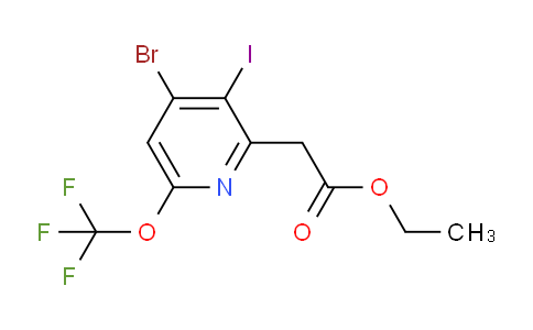 Ethyl 4-bromo-3-iodo-6-(trifluoromethoxy)pyridine-2-acetate