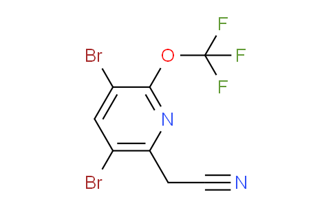 3,5-Dibromo-2-(trifluoromethoxy)pyridine-6-acetonitrile